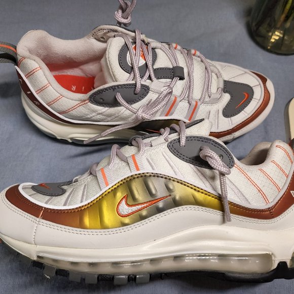 MENS NIKE AIR MAX 98 SE CD0132 002 VAST GREY/SUMMIT WHITE SHOES - Picture 5 of 8